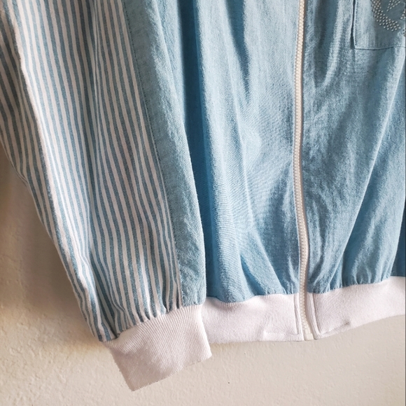 Vintage Striped Blue Jacket - Picture 6 of 9